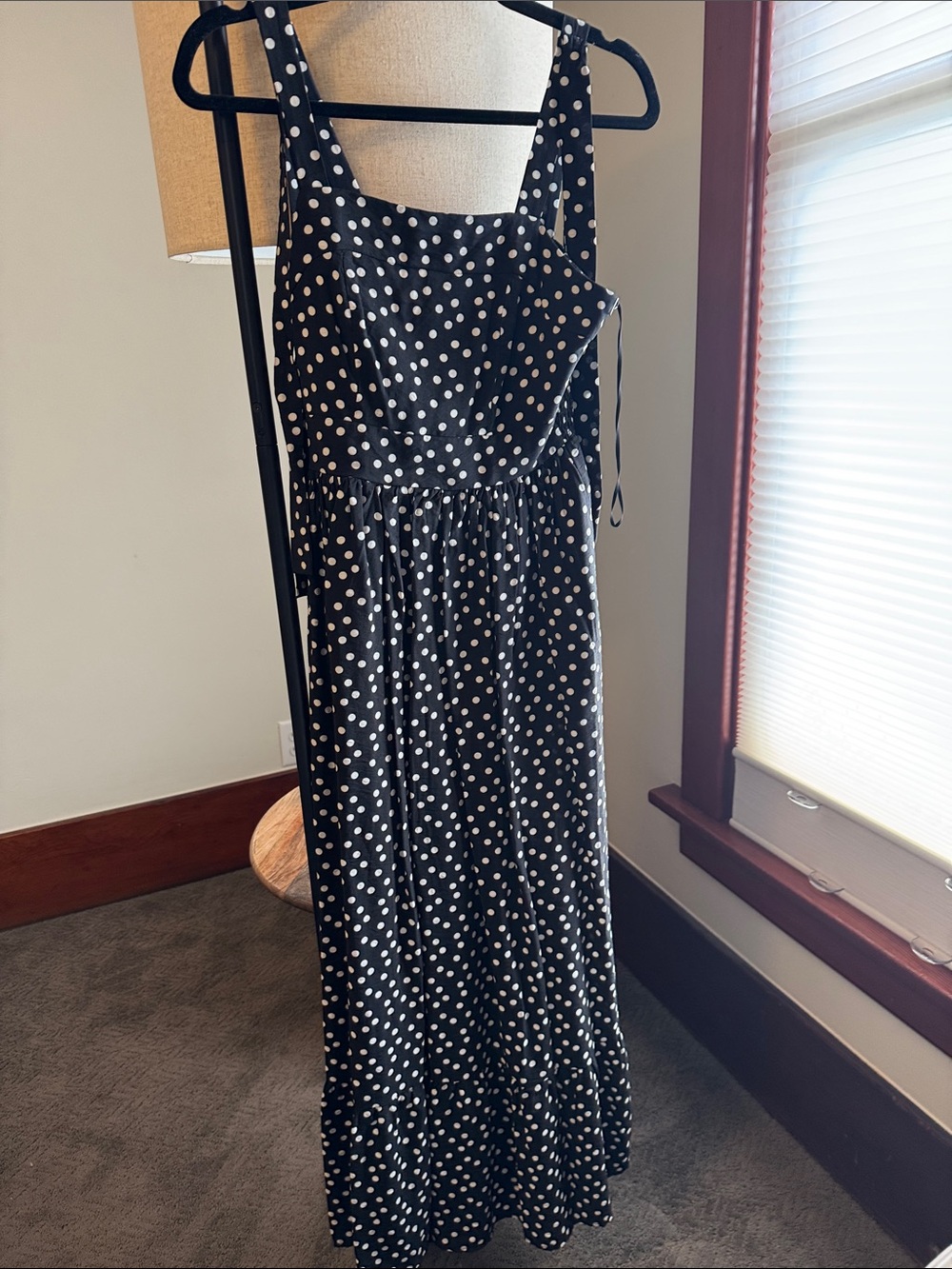 Rachel Zoe Black and White Polka Dot Maxi Dress